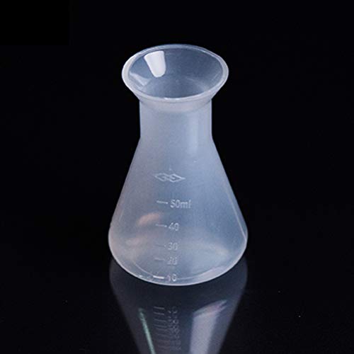Hemobllo 3pcs Plastic Flask Conical Flask for Laboratory Students Kids Educational Learning Toys(50ml+100ml+500ml)