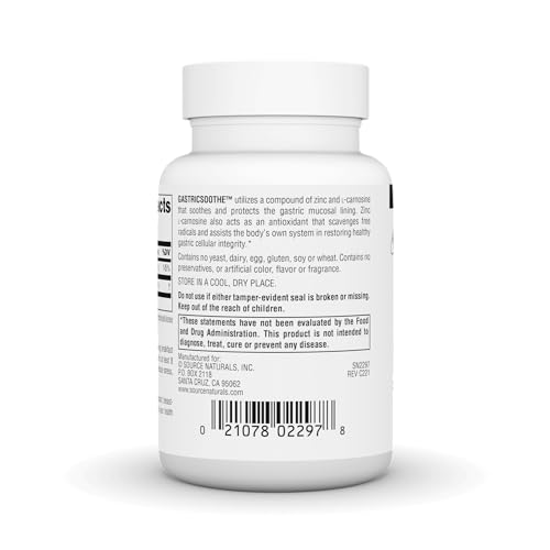 Source Naturals GastricSoothe Zinc L-Carnosine* - 120 Veggie Caps