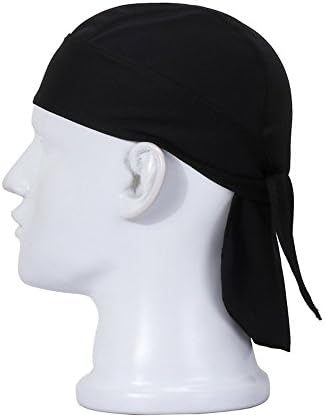 Wicking Adjustable Cycling Skull Cap Beanie Dew Doo Rag for Outdoor Running Sports Head Wrap