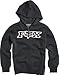 Fox Racing Boys Legacy Fleece Hoody Zip Sweatshirt Medium Black