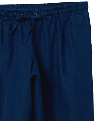 Amazon Essentials Women's Loose-Fit Drawstring Linen Blend Wide Leg Pants (Available in Plus Size)