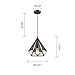 YOBO Lighting Polygon Loft Art Deco Vintage Wire Pendant Kitchen Chandeliers, Oil Rubbed Bronze