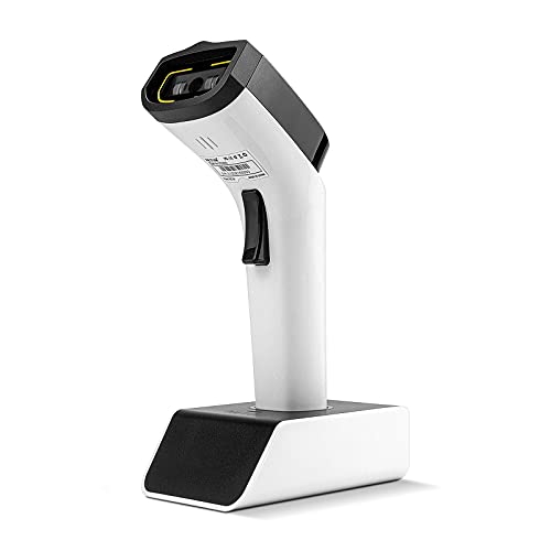 NETUM Wireless 1D Bluetooth Auto CCD Barcode Scanner with Support and Built-in Memory, Works with Mac OS, Windows, iOS, Android, Transfers up to 50M-DS5000