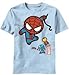 Marvel Toy Captain America Ironman Spider-man Men's Light Blue T-shirt