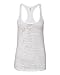 Ladies Burnout Racerback Tank (White) (Large)