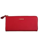 JJ Hermana Top Selling L-Shaped-Zip-Closure Saffiano Leather Credit Card Long Wallet.