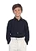 Gioberti Boys Long Sleeve Solid Dress Shirt, Black, 5