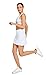 Cityoung Womens Athletic Pleated Golf Skirts with Pockets Tennis Skirt High Waisted with Shorts Running Workout White S