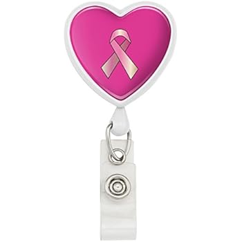Amazon.com : Breast Cancer Ribbon - Nurse Badge Reel ...
