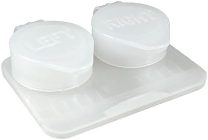 Visualeyewear 100-Pack, Deep Well Flip-top Clear Contact Lens Cases (100)