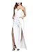 Women's Tube Top Strapless Split Wide Leg Jumpsuits Rompers (l, White-x)