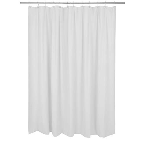 Bath Bliss Mildew Proof Heavy Duty Shower Liner Curtain, 72 by 72-Inch, White