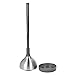 mDesign Toilet Plunger and Holder for Bathroom, Storage - Brushed/Slate Gray