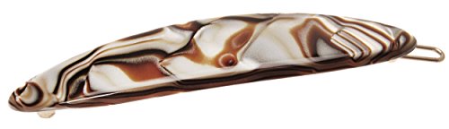 France Luxe Oblong on Tige Boule Barrette - Onyx