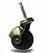 OfficeLogixShop - 4-Pack 2-inch Antique Gold Ball Caster with Wood Stem and Socket - Suitable for Sofa, Table, Chairs and Other Furniture | 1 Year Limited Warranty |