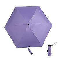 ERGOUZI 50 Fold Pocket Umbrella Bag Black Plastic Sun Umbrella Portable Umbrella Purple 48.5X6K