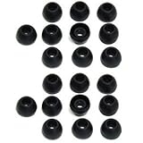 10 Pairs Medium Silicone Replacement Ear Buds Tips - Black