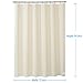 AmazerBath Plastic Shower Curtain, 72 x 84 Inches PEVA Shower Curtain with Heavy Duty Clear Stones and Grommet Holes, Waterproof Thick Bathroom Plastic Shower Curtains-Beige