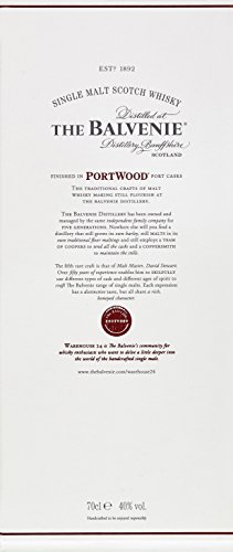 The Balvenie Portwood Single Malt Scotch Whisky 21 Jahre mit Geschenkverpackung, 70cl – Bild 5