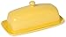 Now Designs Stoneware Rectangle Butter Dish with Lid, Lemon Yellow 4.5 x 8 in
