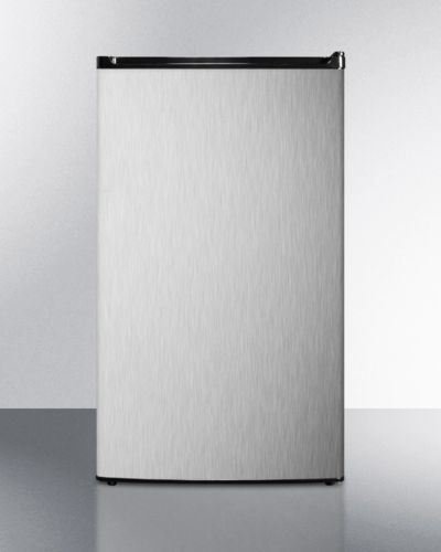 Click Here to See More Images Summit Compact Auto-Defrost Refrigerator-Freezer -Stainless Steel Model FF433ESSS