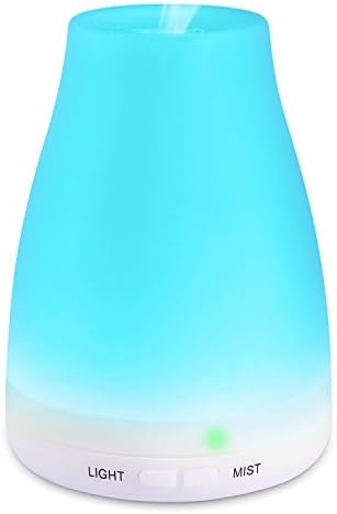 iHomy Aromatherapy Essential Oil Diffuser 100ml, Ultrasonic Cool Mist Humidifier with Adjustable Mist Mode &amp; 7 Color LED Lights - Whisper Quiet Operation &amp; Waterless Auto Shut-off