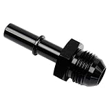 8AN Male to 3/8 SAE Quick Disconnect Male Push-On EFI Fitting Fuel Rail Hose Line Adapter Aluminum Black