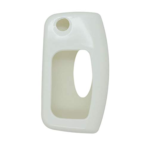 BROVACS Paint PVC Colour Shell Cover ABS Hard Case Holder Compatible with FORD Classic Flip Remote Key Fob SV0700 White