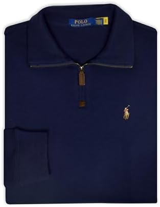 Polo Ralph Lauren Mens Estate- Rib Quarter Zip Pullover Cruise