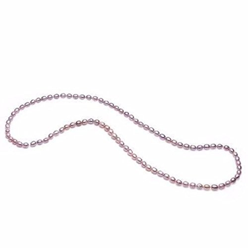 34" potato pearl necklace, lavender cultured fresh…