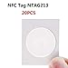 20pcs NTAG213 NFC Tags Sticker 25mm NFC Stickers Ntag213 Chips NFC 213 Tags 144 Bytes Memory Compatible with Android iPhone and Other NFC Enabled Devices