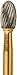 Qualite 16 Blade Trimming and Finishing Carbide Burs ET6 (2.3 mm head size, 4.2 mm head length), Friction Grip Shank, EGG, Solid Carbide One-Piece Construction made in USA (Pack of 5)