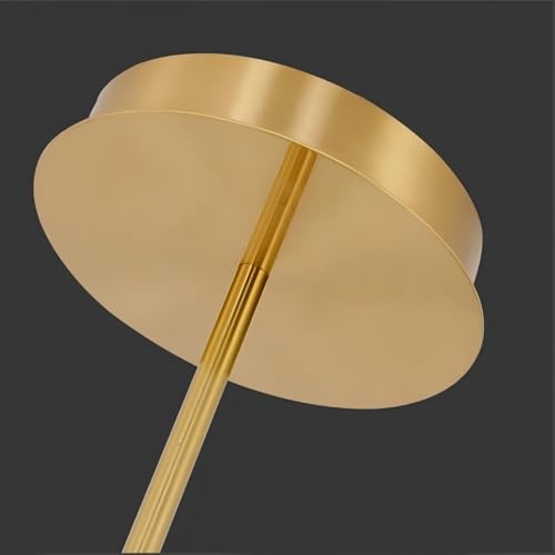 SMG - Lámpara colgante lineal LED moderna para comedor, lámpara de araña dorada regulable para oficina, lámpara de techo de 59 pulgadas con control remoto, atenuación continua, lámpara de manguera