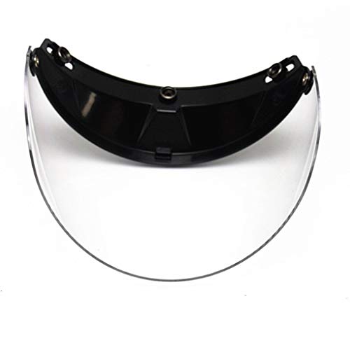 E-Bro 3 Snap Flip Up Visor Face Shield Lens for Open Face Motorcycle Helmets (Clear)