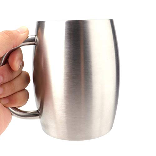 Lawei 2 Stück Edelstahl Kaffeebecher 400ml Campingtasse Isolierbecher Edelstahlbecher Thermobecher Kaffeetasse mit Deckel für Reise Getränke Kaffee Tee Wein – Bild 4