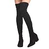 ShoeN-Tale-Womens-Chunky-Heel-Back-Zipper-Sexy-Pointed-Toe-Over-The-Knee-Thigh-High-Boots