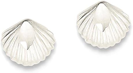 925 Sterling Silver Sea Shell Mermaid Nautical Jewelry Mini Post Stud Earrings Animal Life Fine Jewelry For Women Gifts For Her