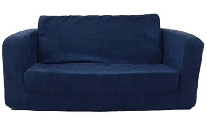 Fun Furnishings Toddler Flip Sofa, Dark Blue