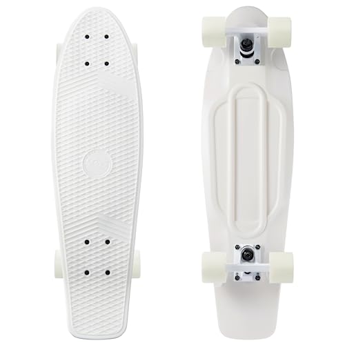 KMX Skateboard 27 Inch, Classic Mini Cruiser Skateboard for Beginners and Advanced Skaters, Nickel Board for Boys, Girls, Kids, Students, Adults, Teens