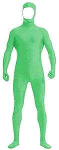 VSVO Face Open Zentai Lycra Spandex Bodysuit (Medium, Green)