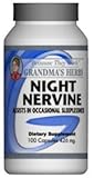 Night Nervine - Herbal Formula for Better Sleep & Relaxation - 100 Capsules