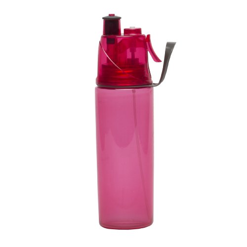 O2COOL Mist 'N Sip 20 Oz Hydration Bottle in PINK