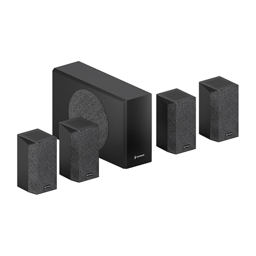 Valerion ThunderBeat 4.1.2, Wireless Dolby Atmos Surround Sound System with Subwoofer, 720W Power, 4 Wireless Surround Speaker, 360° Dome Sound, 30ms Latency, Home Theater Sound System for Projectors