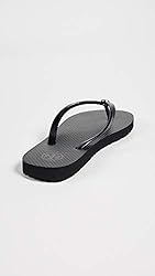 Tory Burch Women's Thin Flip Flops, Black, 9 Medium