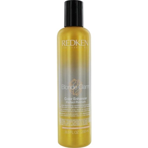 Redken Blonde Glam Color Enhancer Perfect Platinum Color Depositing Conditioning Treatment, 8.5 Ounce