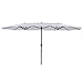 Best Choice Products 15x9ft Large Double-Sided Rectangular Outdoor Aluminum Twin Patio Market Umbrella w/Crank and Wind Vents, Pearl White