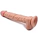 SHEQU Realistic Dildo with Suction Cup, 10 Inch Silicone Dildo for Women, Dong with Balls Fake Penis Adult Sex Toys Female Massage Masturbation Vaginal G-spot and Anal Play