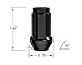 16pcs Black Spline ATV Lug Nuts - 3/8x24 Thread Size - 1.4 inch Length - Closed End - Cone Acorn Taper Seat - Includes 1 Socket Key Tool - Compatible with Many Polaris Sportsman RZR Ranger Kawasaki