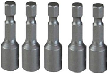 1/4" x 1 5/8" Magntic Nut Driver - 5 Pack - Impact Rated - 1/4" QC Hex Shank