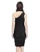 Dresses for Women Party One Off Shoulder Sleeveless Bodycon Shift Cocktail Tunics Pleated Wrap Frocks Black
